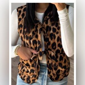TALULAH Leopard Quilted Vest